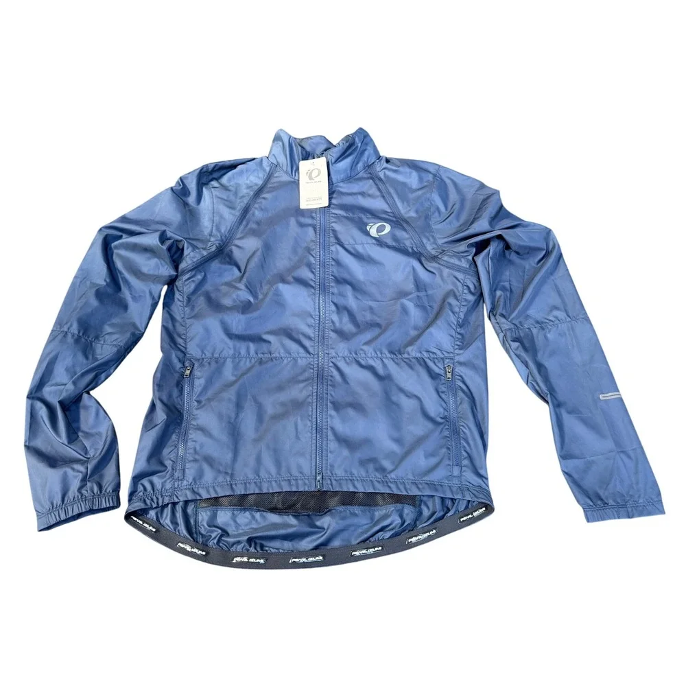 Pearl Izumi Mens Elite Escape Convert Jacket Navy Blue Cycling Windbreaker L NEW